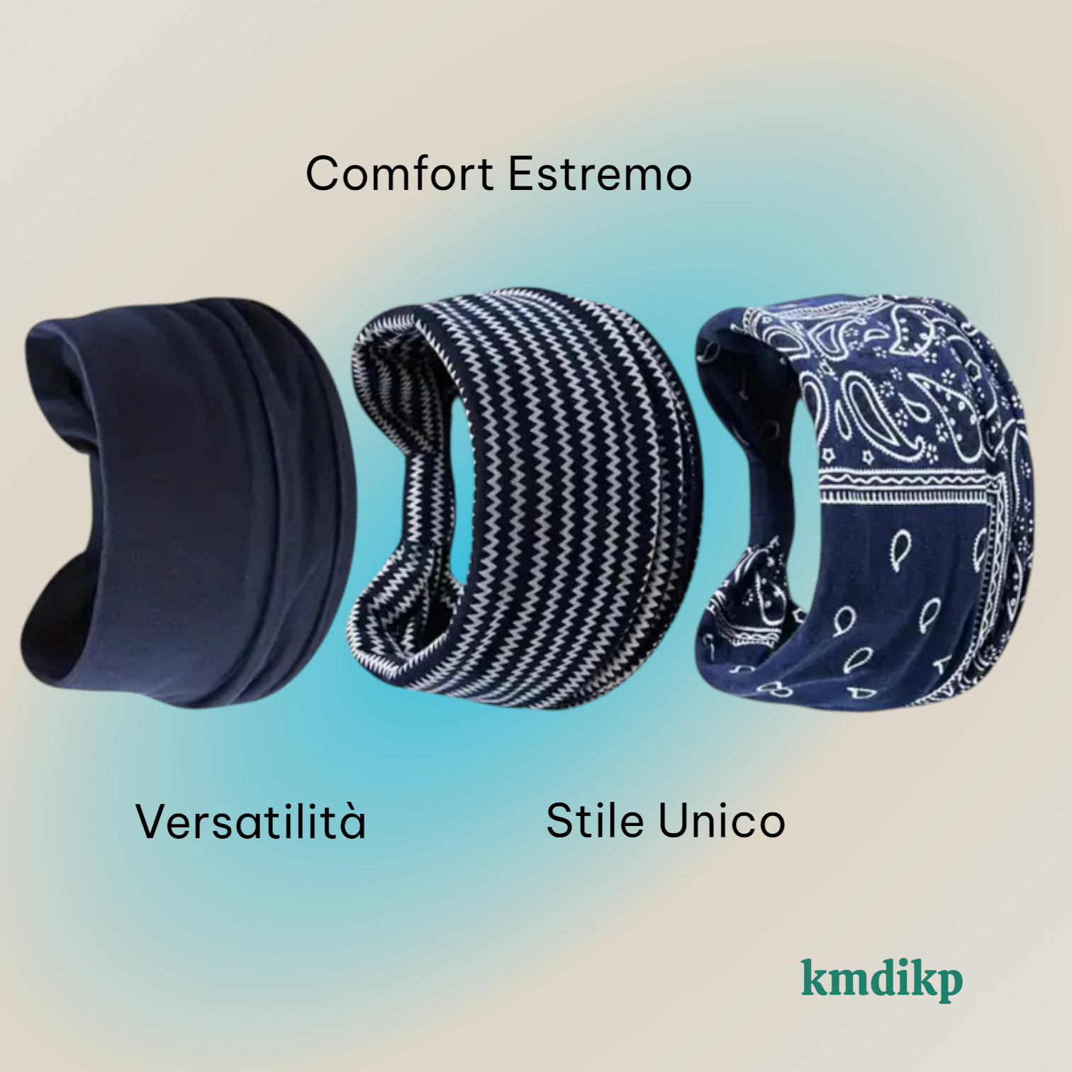 Set di 3 Fasce per Capelli Larghe alla Moda