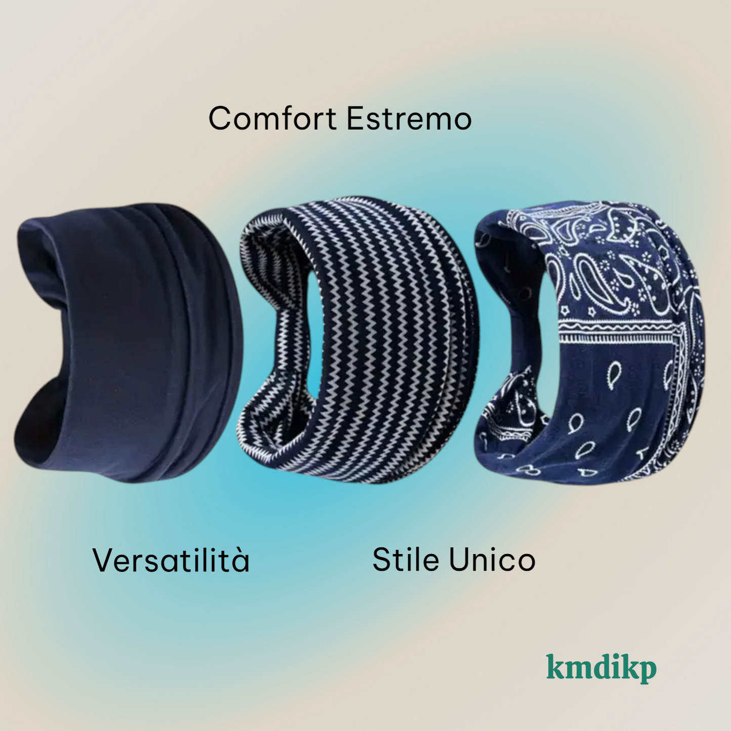 Set di 3 Fasce per Capelli Larghe alla Moda