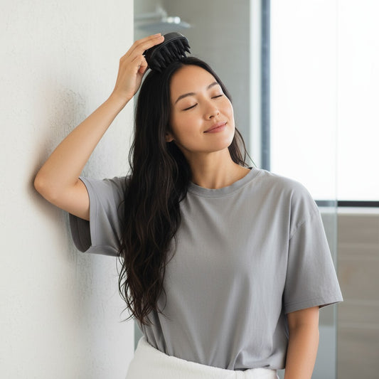 Spazzola Massaggiante in Silicone per Cuoio Capelluto